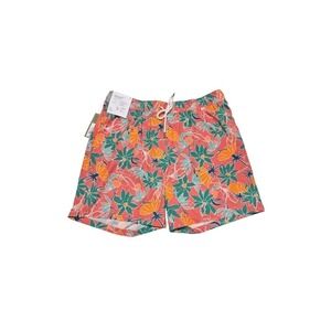 Goodfellow & Co Men's Swim Trunk Shorts Quick Dry Swimsuit, Red‎ Floral Size (L)